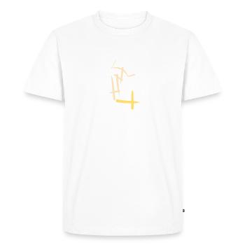 Merveilleuse abstraction - T-shirt Premium bio Homme - blanc - Devant - Nico (187cm)