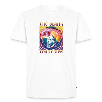 TRIP CRAPAUD PSYCHÉDÉLIQUE - CHAMPIGNONS - LSD PLANET - T-shirt Premium bio Homme - blanc - Devant - Nico (187cm)