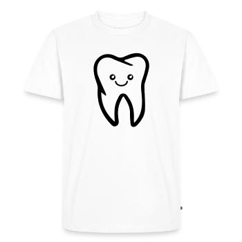 tooth smile - Men's Premium Organic T-Shirt - white - Front - Nico (187cm)