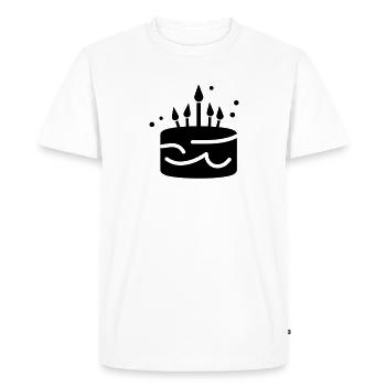 Gâteau d'anniversaire - T-shirt Premium bio Homme - blanc - Devant - Nico (187cm)