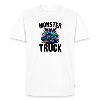 monster truck - T-shirt Premium bio Homme - blanc - Devant - Nico (187cm)