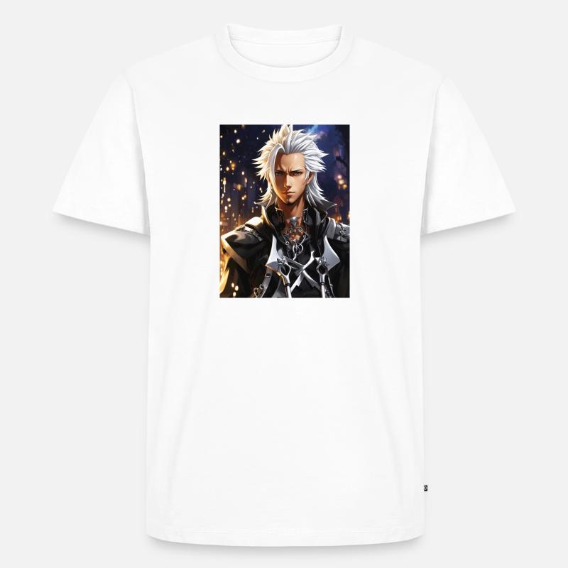 AI 3D Version 37 - Männer Premium Bio T-Shirt - Weiß