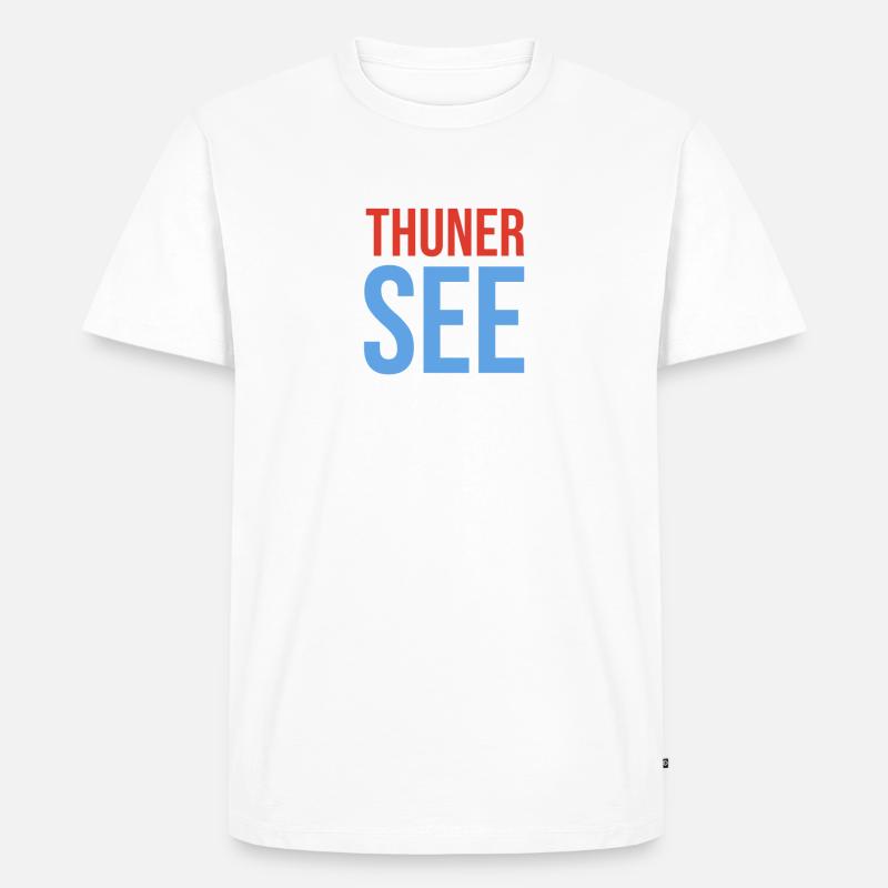 Thunerseeliebe Thunersee Liebe - Männer Premium Bio T-Shirt - Weiß