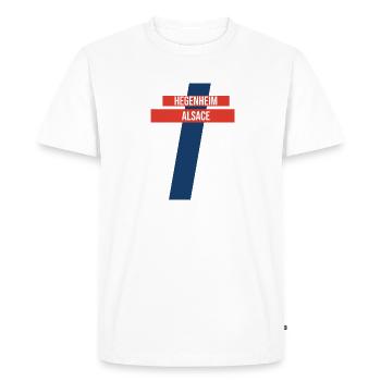 Hégenheim Alsace Hégenheim Souvenir - T-shirt Premium bio Homme - blanc - Devant - Nico (187cm)