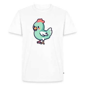 Poulet - T-shirt Premium bio Homme - blanc - Devant - Nico (187cm)