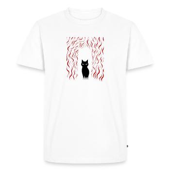 cat in a bad mood - Men's Premium Organic T-Shirt - white - Front - Nico (187cm)