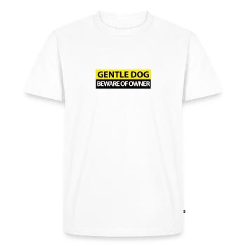GENTIL CHIEN DRÔLE - T-shirt Premium bio Homme - blanc - Devant - Nico (187cm)