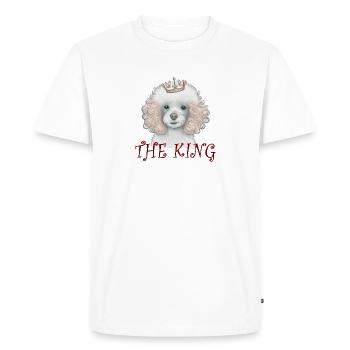 DOG POODLE THE KING BREED CUTE POODLES DOG - Men's Premium Organic T-Shirt - white - Front - Nico (187cm)