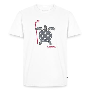 Floorball Floorball Floorballer Floorball Joueur de floorball - T-shirt Premium bio Homme - blanc - Devant - Nico (187cm)