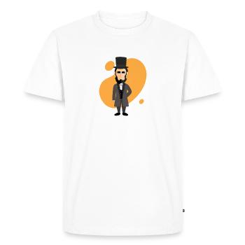 Portrait of U.S. President Abraham Lincoln - Men's Premium Organic T-Shirt - white - Front - Nico (187cm)