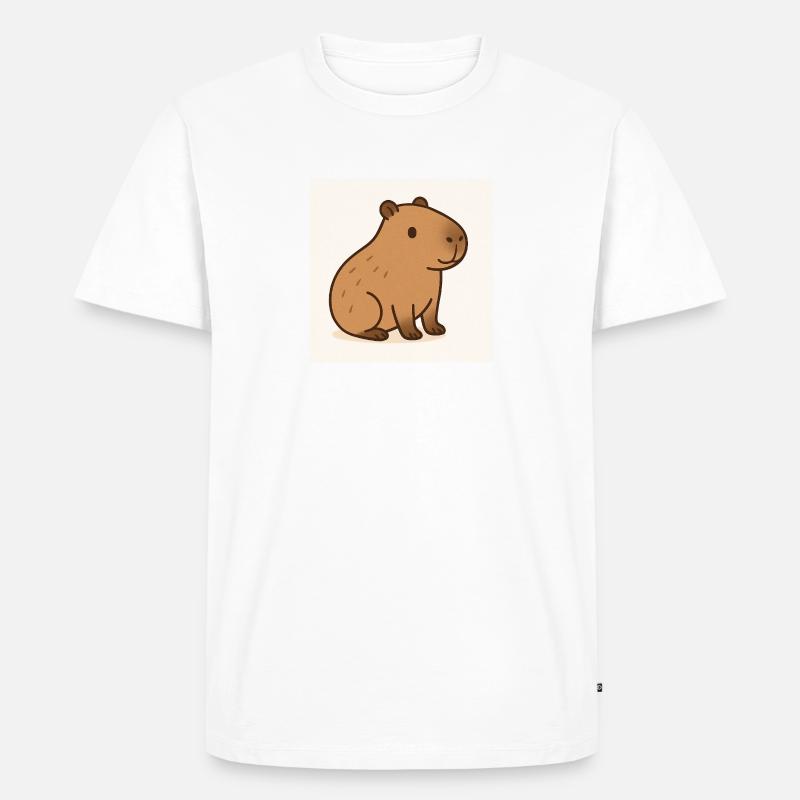 Capybara - Männer Premium Bio T-Shirt - Weiß