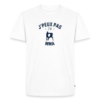 J peux pas j ai MMA - T-shirt Premium bio Homme - blanc - Devant - Nico (187cm)