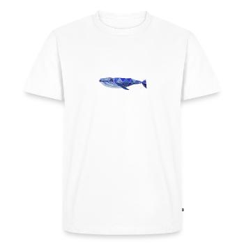 fin whale - Men's Premium Organic T-Shirt - white - Front - Nico (187cm)