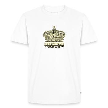 Groom gold crown 1 - Men's Premium Organic T-Shirt - white - Front - Nico (187cm)