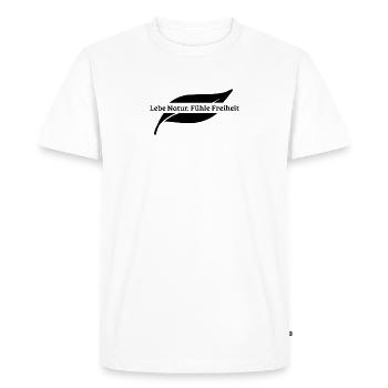Live Nature - Feel Freedom - Nature Design - Men's Premium Organic T-Shirt - white - Front - Nico (187cm)
