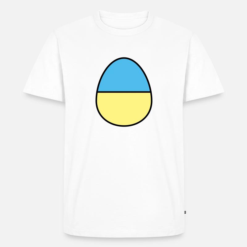 Osterei farbig - Männer Premium Bio T-Shirt - Weiß