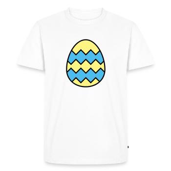 Easter egg jagged - Men's Premium Organic T-Shirt - white - Front - Nico (187cm)