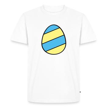 Easter egg striped - Men's Premium Organic T-Shirt - white - Front - Nico (187cm)
