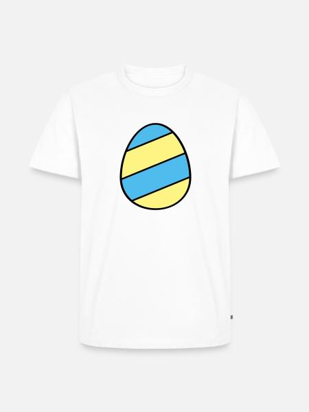 Easter egg striped - Men's Premium Organic T-Shirt - white