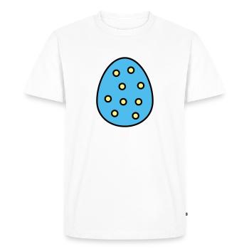 Easter egg scored - Men's Premium Organic T-Shirt - white - Front - Nico (187cm)