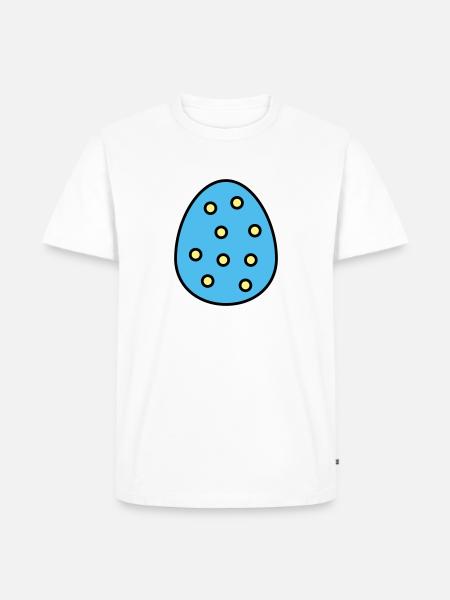Osterei gepunktet - Männer Premium Bio T-Shirt - Weiß