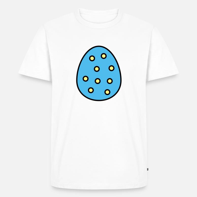 Osterei gepunktet - Männer Premium Bio T-Shirt - Weiß
