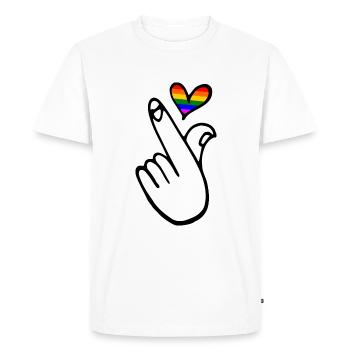 Lgbtq - T-shirt Premium bio Homme - blanc - Devant - Nico (187cm)
