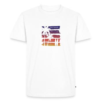 Cool Vero Beach Florida Surfing Fan Palm Tree - Men's Premium Organic T-Shirt - white - Front - Nico (187cm)