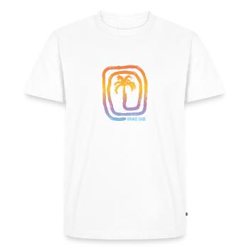 Cool Grand Case Saint Martin Palm Tree Souvenir - Men's Premium Organic T-Shirt - white - Front - Nico (187cm)