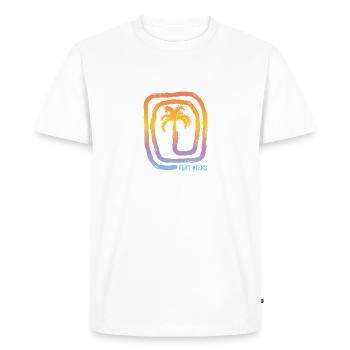 Cool Fort Myers Florida Palm Tree Souvenir - T-shirt Premium bio Homme - blanc - Devant - Nico (187cm)