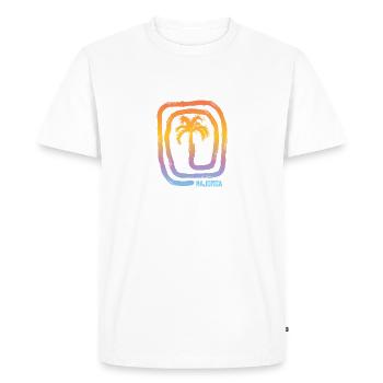 Cool Majorca Mallorca Spain Palm Tree Souvenir - Men's Premium Organic T-Shirt - white - Front - Nico (187cm)