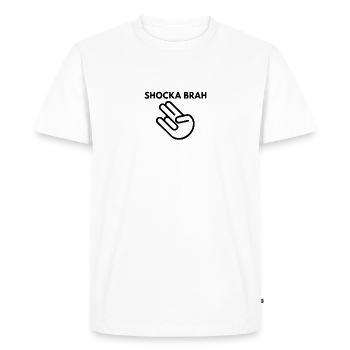Citation de Funny Shocker Shocka Joke Guys - T-shirt Premium bio Homme - blanc - Devant - Nico (187cm)