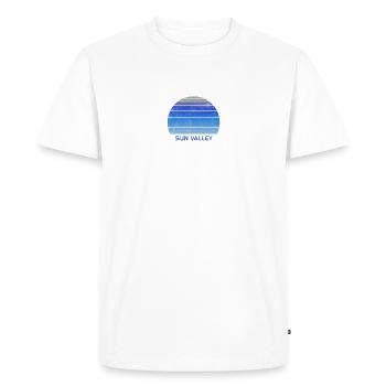 Rétro Sun Valley Idaho Coucher de soleil en plein air Fan Ski - T-shirt Premium bio Homme - blanc - Devant - Nico (187cm)