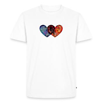 Heart by heart - Men's Premium Organic T-Shirt - white - Front - Nico (187cm)