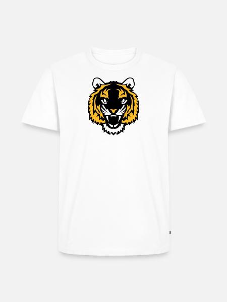 tiger wild animal 28012 - Men's Premium Organic T-Shirt - white