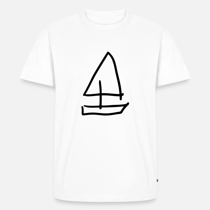 schiffchen - Männer Premium Bio T-Shirt - Weiß