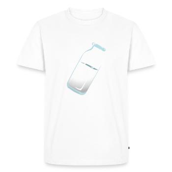 Du lait - T-shirt Premium bio Homme - blanc - Devant - Nico (187cm)