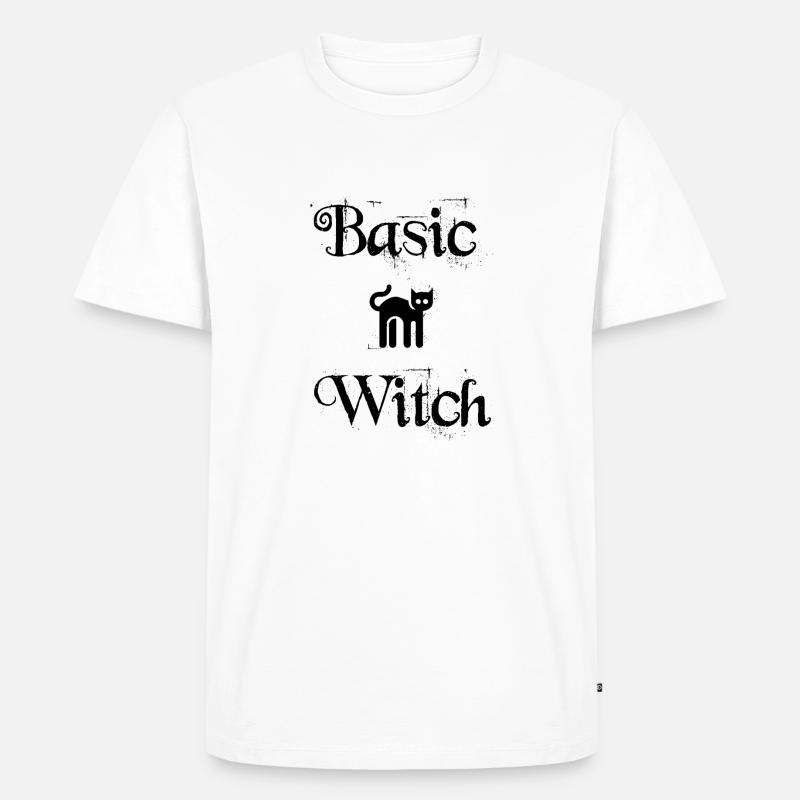 Basic Witch - Männer Premium Bio T-Shirt - Weiß