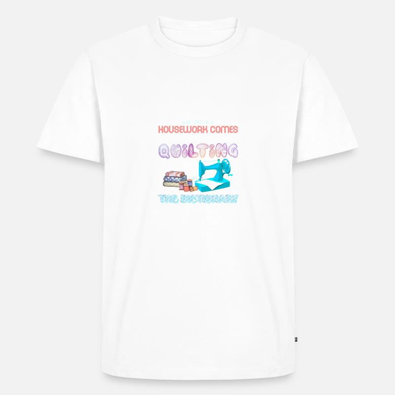Quilting Design - Männer Premium Bio T-Shirt - Weiß