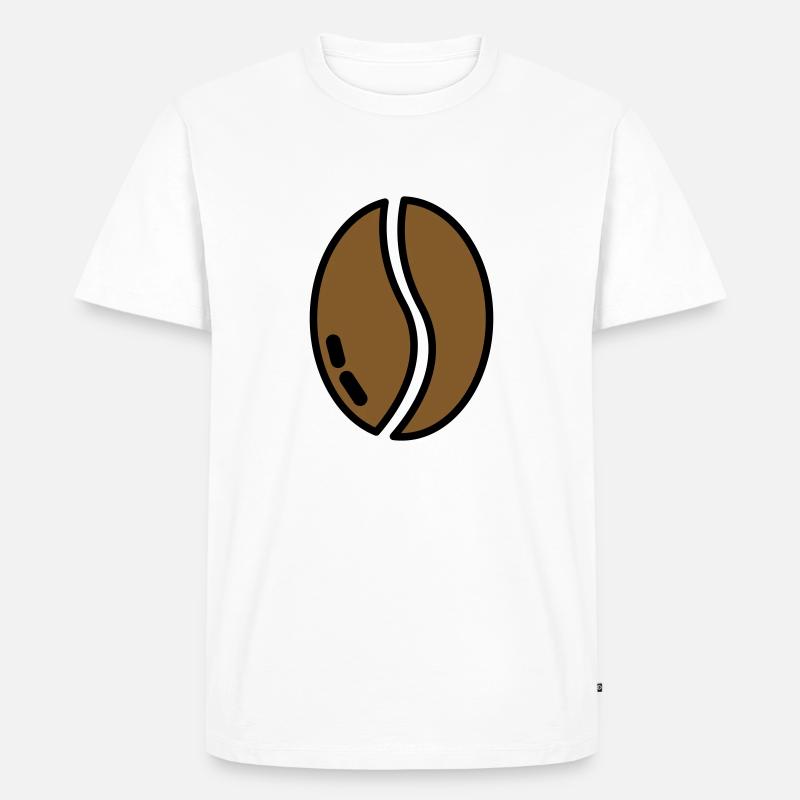 coffe bean - Männer Premium Bio T-Shirt - Weiß