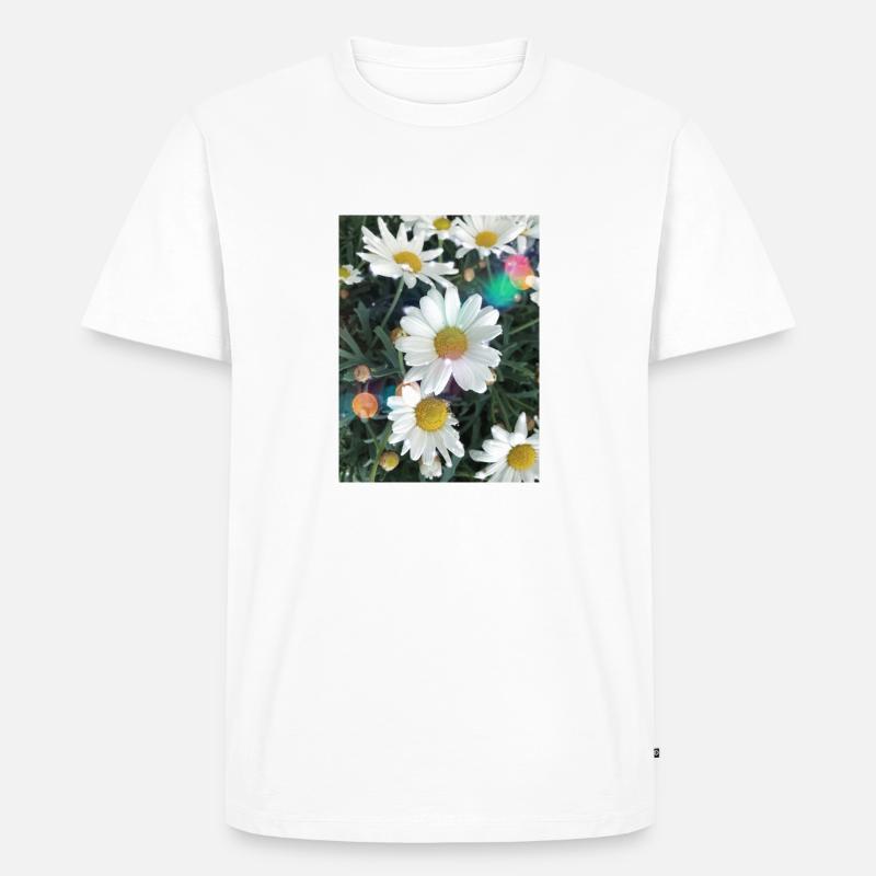 Spotlight Gänseblümchen - Männer Premium Bio T-Shirt - Weiß