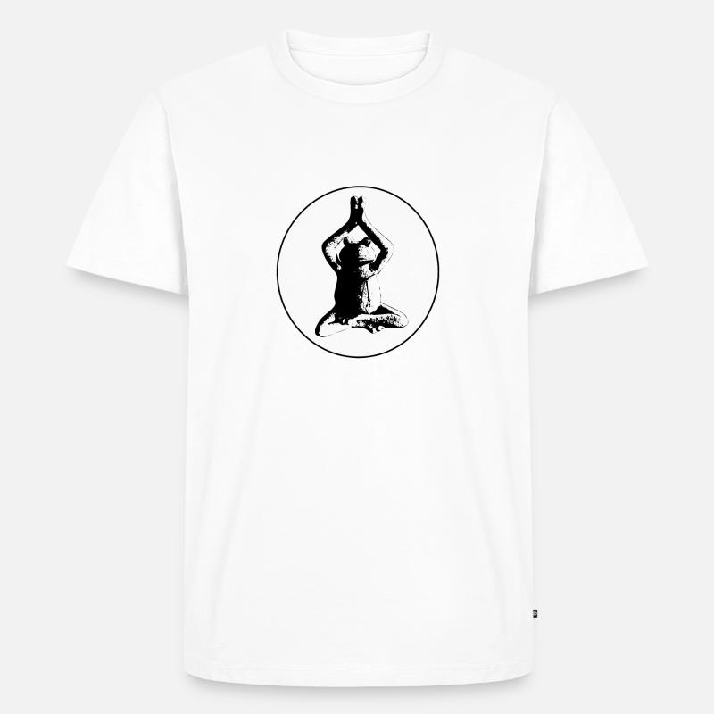 Frosch - Männer Premium Bio T-Shirt - Weiß