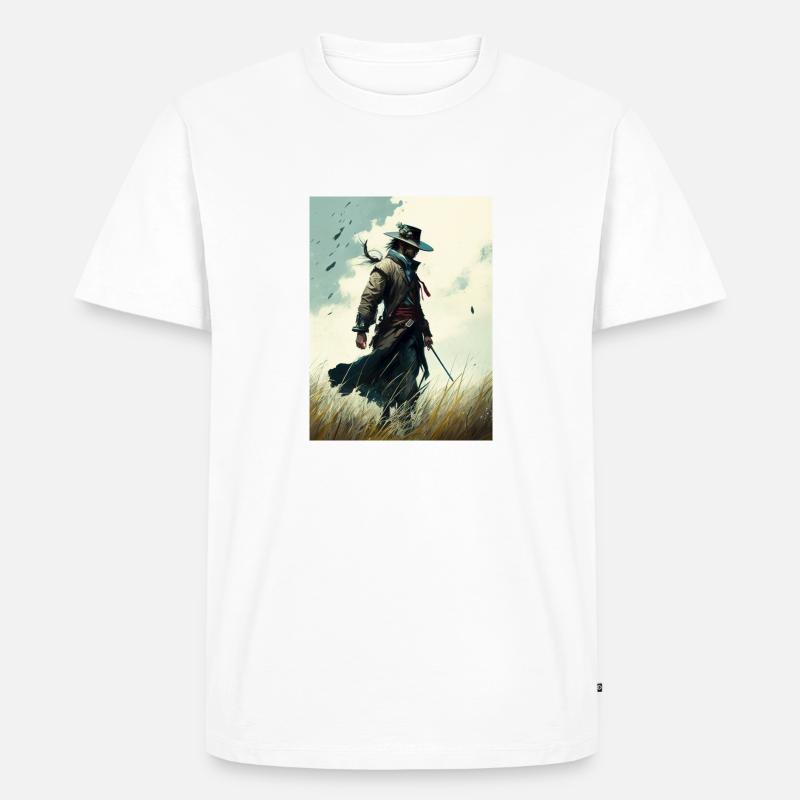 Samurai I - Männer Premium Bio T-Shirt - Weiß