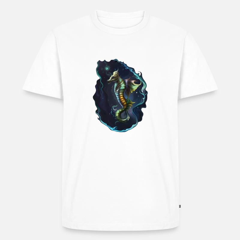 Seepferdchen von Mayotte - Männer Premium Bio T-Shirt - Weiß