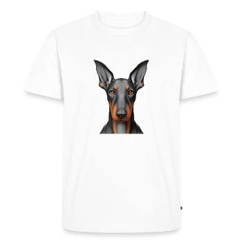 Doberman Dresseur Doberman Chien Doberman Chiot - T-shirt Premium bio Homme - blanc - Devant - Nico (187cm)