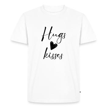Câlins Bisous - T-shirt Premium bio Homme - blanc - Devant - Nico (187cm)
