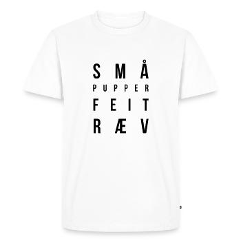 Petits seins gros cul - T-shirt Premium bio Homme - blanc - Devant - Nico (187cm)