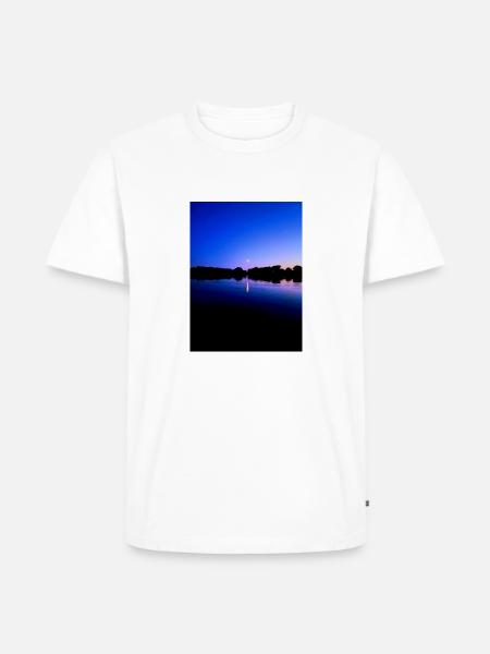 Elbe - Männer Premium Bio T-Shirt - Weiß