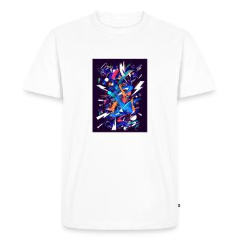 Blue neon thunder - Men's Premium Organic T-Shirt - white - Front - Nico (187cm)
