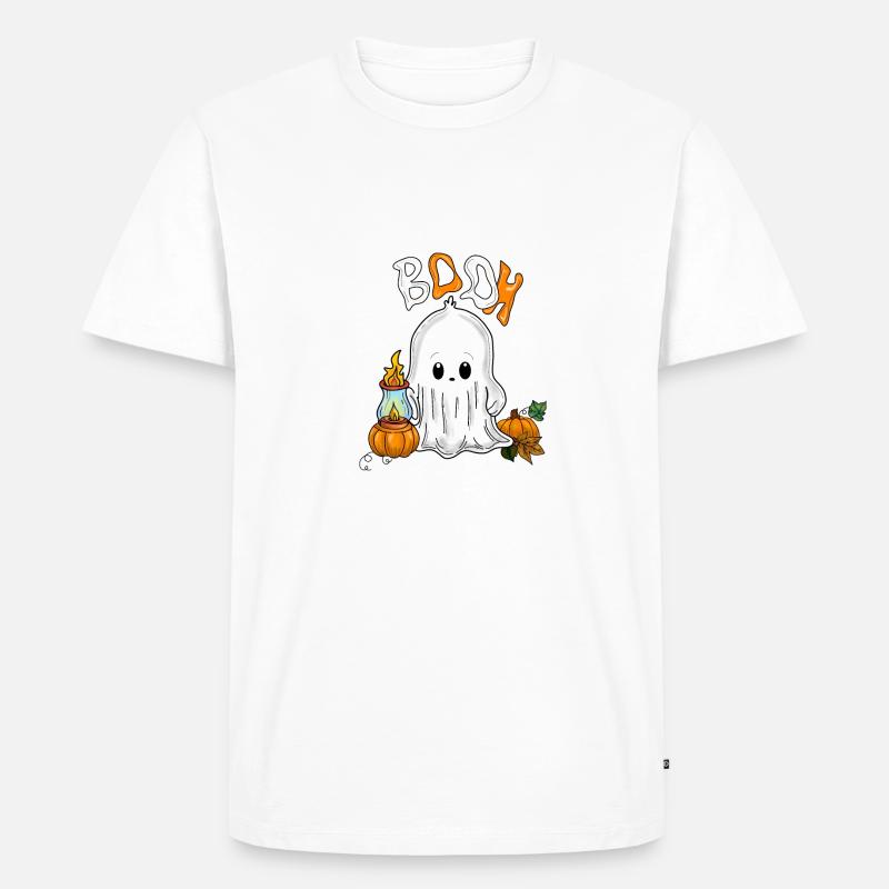 Gespenst - Männer Premium Bio T-Shirt - Weiß